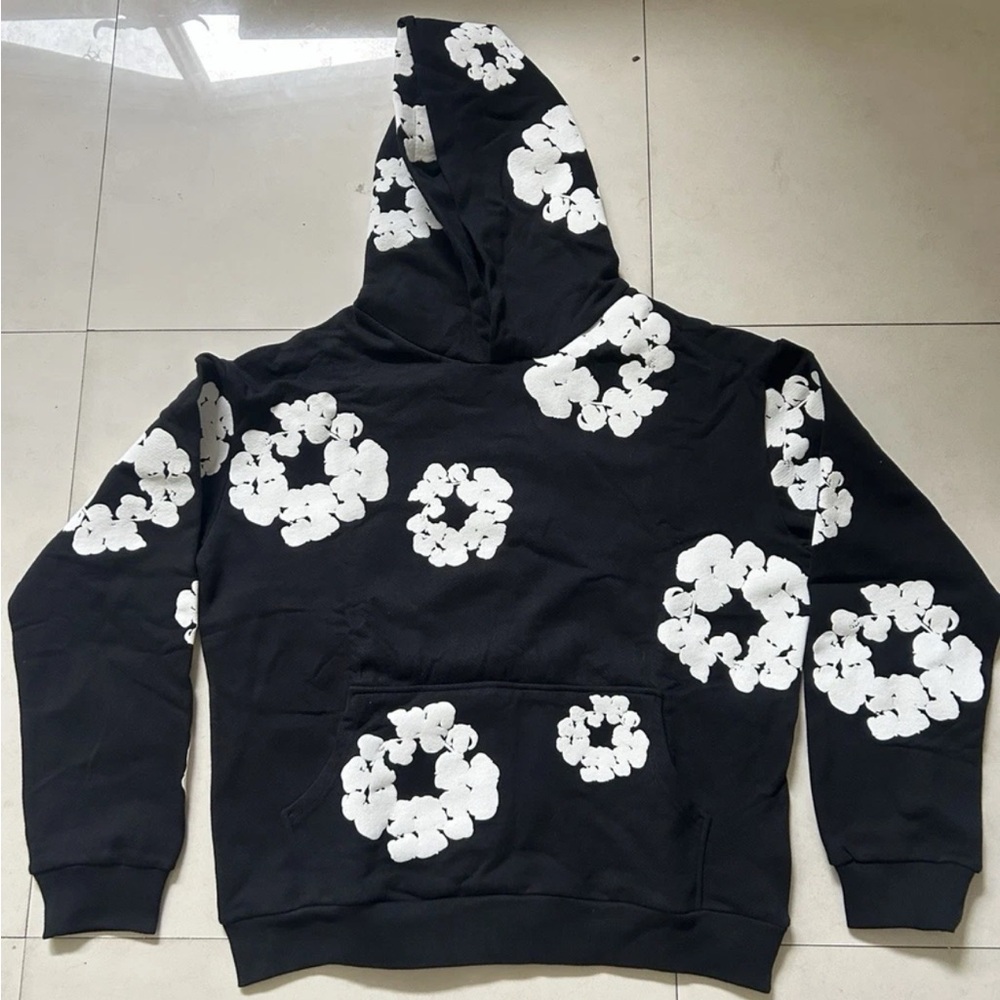 Denim Tears The Cotton Wreath Sweatshirt Black Size Large